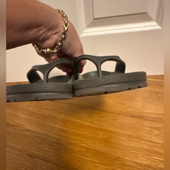 Birkenstock Honolulu Waterproof Eva Rubber Charcoal Gray Sandals Slip On Sz 39 - Picture 6 of 7